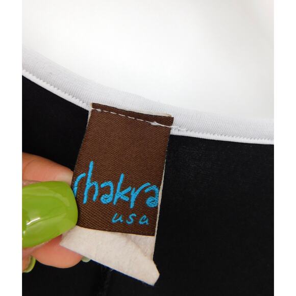 VTG‎ Shakra Black Contrast Midi Length Dress Size Medium Y2K 2000S Fairygrunge - Picture 3 of 4